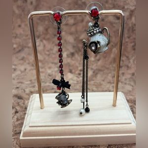 Betsey Johnson Teapot and Cup Earrings